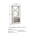 Ashley Furniture Carynhurst 4 Shelf Crossbuck Bookcase in Whitewash