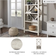 Ashley Furniture Carynhurst 4 Shelf Crossbuck Bookcase in Whitewash