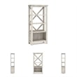 Ashley Furniture Carynhurst 4 Shelf Crossbuck Bookcase in Whitewash