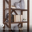 Ashley Furniture Baldridge 4 Shelf Crossbuck Bookcase in Rustic Warm Brown