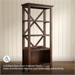 Ashley Furniture Baldridge 4 Shelf Crossbuck Bookcase in Rustic Warm Brown