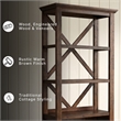 Ashley Furniture Baldridge 4 Shelf Crossbuck Bookcase in Rustic Warm Brown