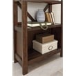 Ashley Furniture Baldridge 4 Shelf Crossbuck Bookcase in Rustic Warm Brown