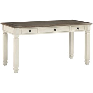 ashley furniture bolanburg 3 drawer writing desk in weathered oak and white