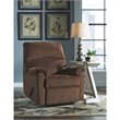 Signature Design by Ashley Nerviano Zero Wall Recliner in Chocolate