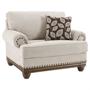 signature design by ashley harleson oversized accent chair in wheat