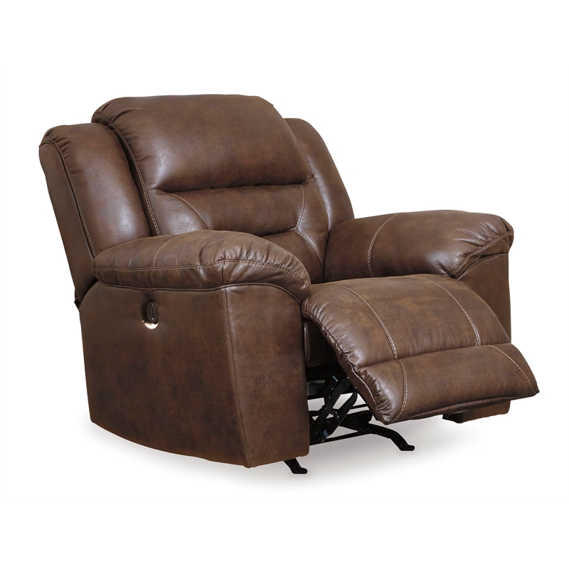Signature Design by Ashley Stoneland Rocker Recliner in Chocolate