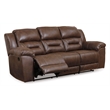 Signature Design by Ashley Stoneland Reclining Sofa in Chocolate