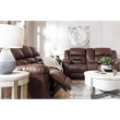 Signature Design by Ashley Stoneland Reclining Sofa in Chocolate