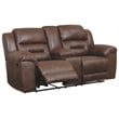 Signature Design by Ashley Stoneland Reclining Loveseat in Chocolate