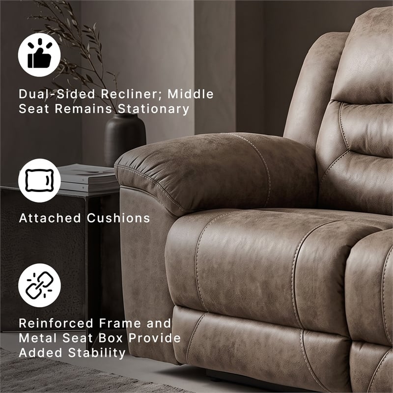 signature design by ashley stoneland power reclining sofa in fossil