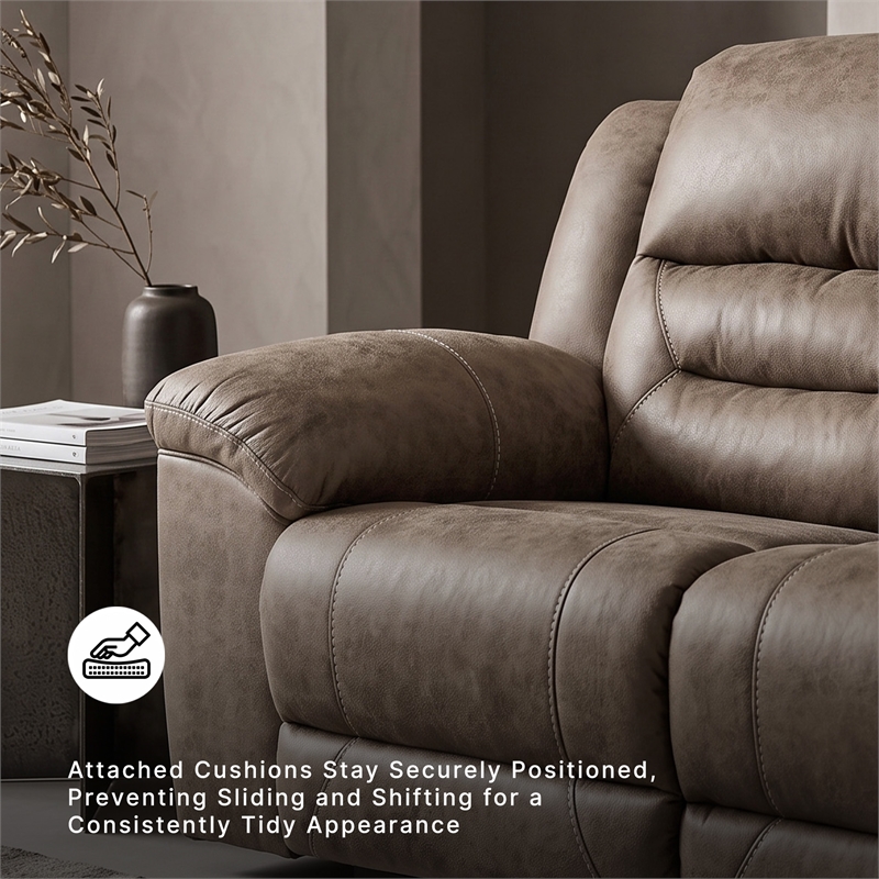 signature design by ashley stoneland power reclining sofa in fossil
