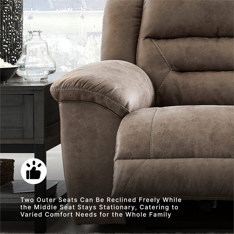 signature design by ashley stoneland power reclining sofa in fossil