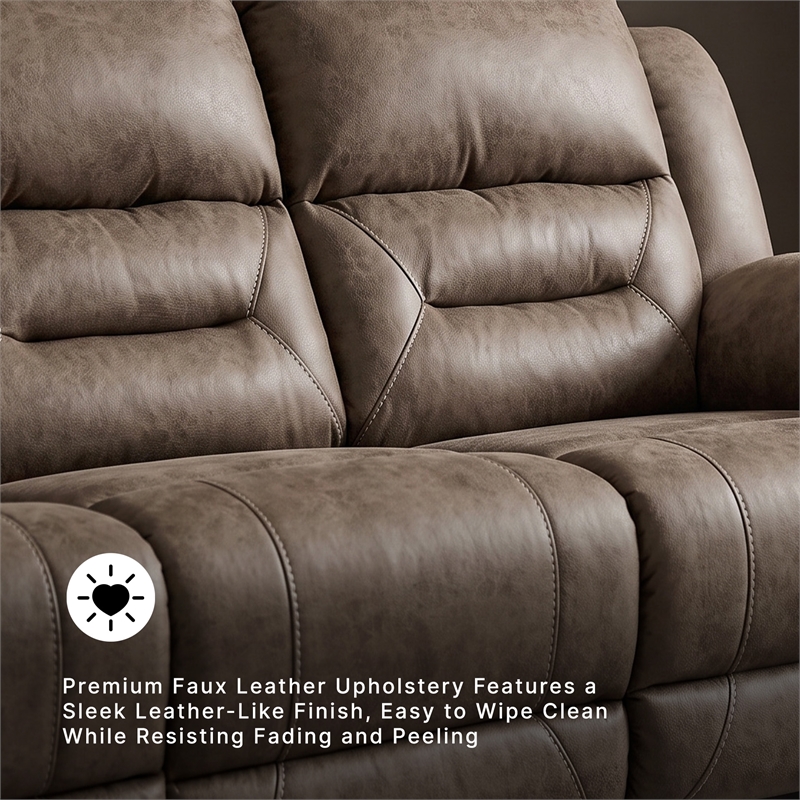 signature design by ashley stoneland power reclining sofa in fossil