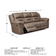 Signature Design by Ashley Stoneland Reclining Sofa in Light Brown