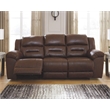Signature Design by Ashley Stoneland Reclining Loveseat with Console in Fossil