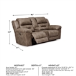Signature Design by Ashley Stoneland Power Reclining Loveseat in Fossil