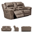 Signature Design by Ashley Stoneland Power Reclining Loveseat in Fossil