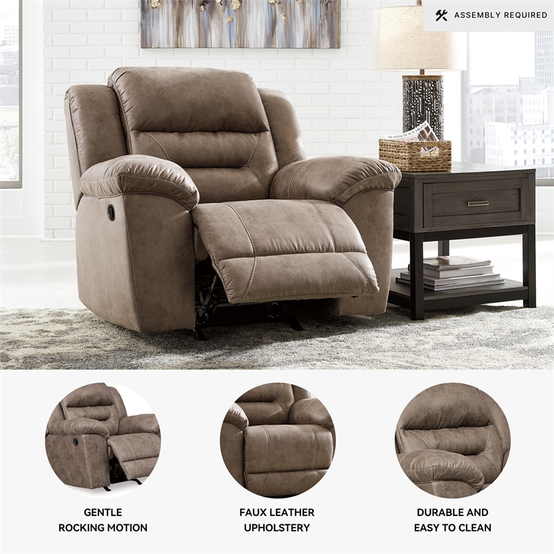 Signature Design by Ashley Stoneland Power Rocker Recliner in Fossil