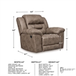 Signature Design by Ashley Stoneland Power Rocker Recliner in Fossil