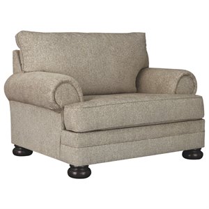 signature design by ashley kananwood oversized accent chair in oatmeal