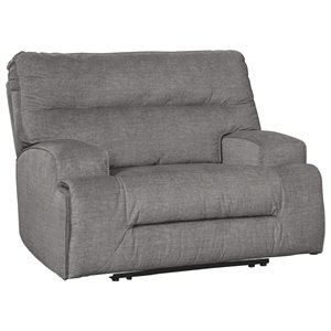 signature design by ashley coombs wide seat recliner in charcoal