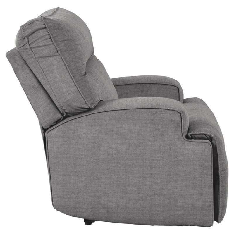 Signature Design By Ashley Coombs Charcoal Wide Seat Recliner