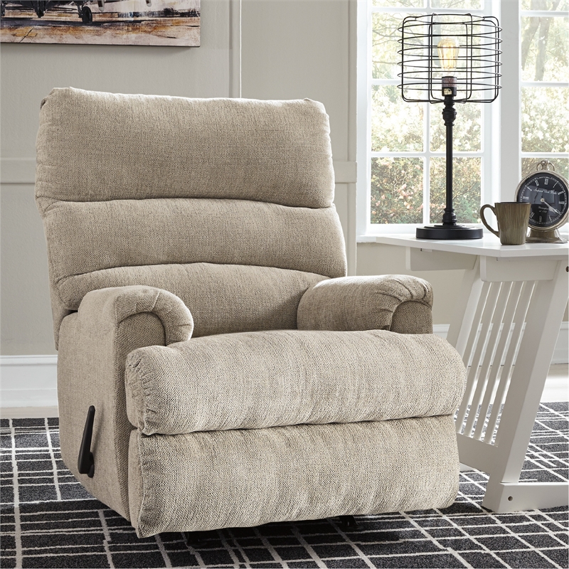 Signature Design by Ashley Man Fort Rocker Recliner in Dusk