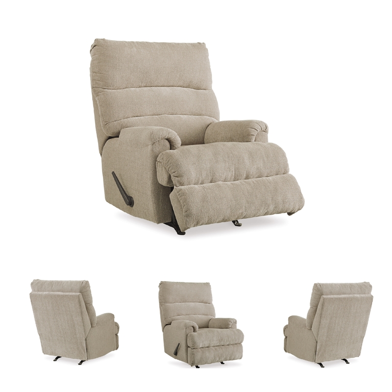 Signature Design by Ashley Man Fort Rocker Recliner in Dusk