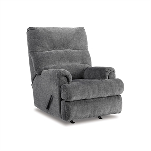 Signature Design by Ashley Man Fort Rocker Recliner in Graphite