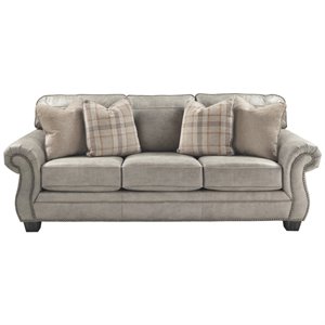 signature design by ashley olsberg sofa in steel