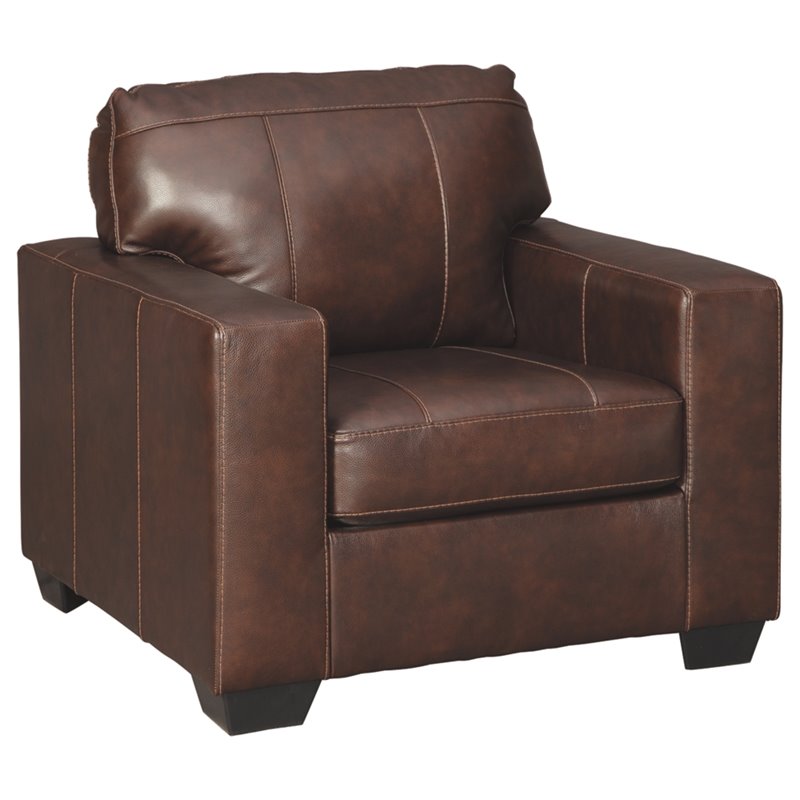 Signature Design by Ashley Morelos Leather Accent Chair in Chocolate
