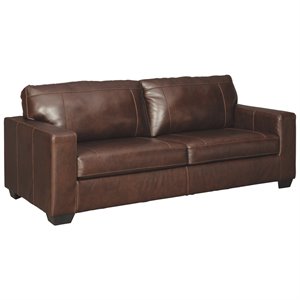 signature design by ashley morelos leather queen sleeper sofa