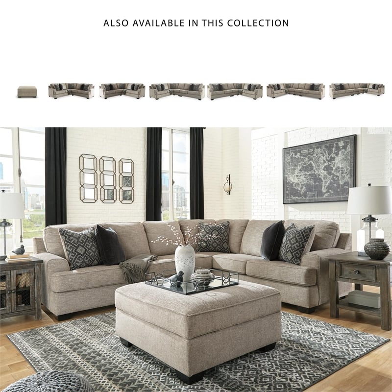 Signature Design by Ashley Bovarian Ottoman with Storage in Stone