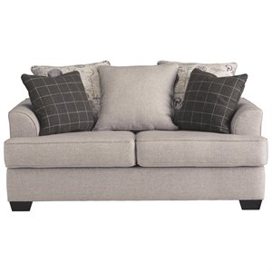 signature design by ashley velletri loveseat in pewter