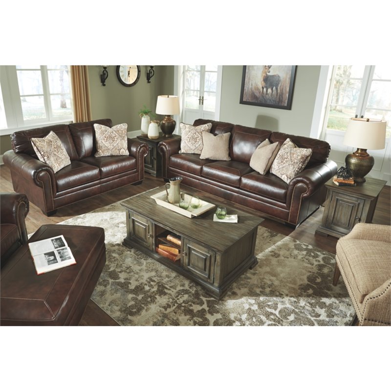 Signature Design by Ashley Roleson Leather Queen Sleeper 
