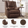 Signature Design by Ashley Bladewood Zero Wall Recliner in Coffee