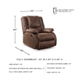 Signature Design by Ashley Bladewood Zero Wall Recliner in Coffee