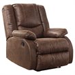 Signature Design by Ashley Bladewood Zero Wall Recliner in Coffee