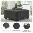 Signature Design by Ashley Ballinasloe Oversized Accent Ottoman in Platinum