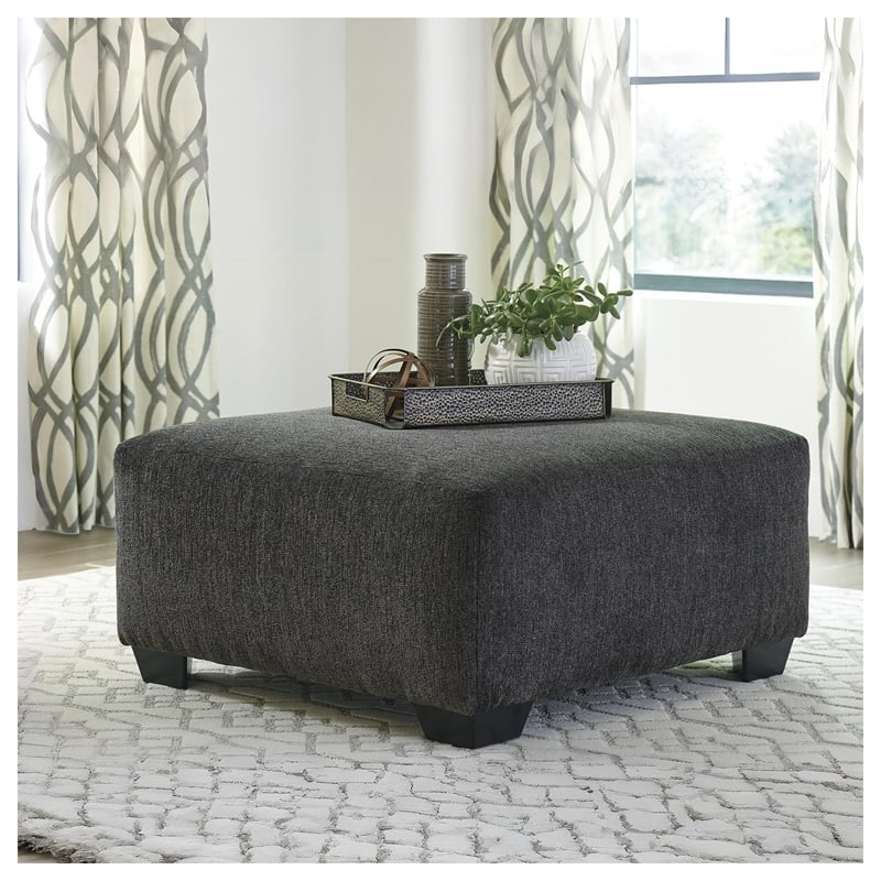 Signature Design by Ashley Ballinasloe Oversized Accent Ottoman in Platinum