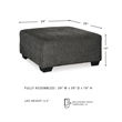 Signature Design by Ashley Ballinasloe Oversized Accent Ottoman in Smoke