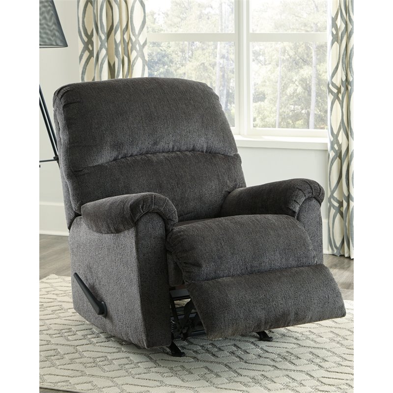 Signature Design by Ashley Ballinasloe Rocker Recliner in Smoke