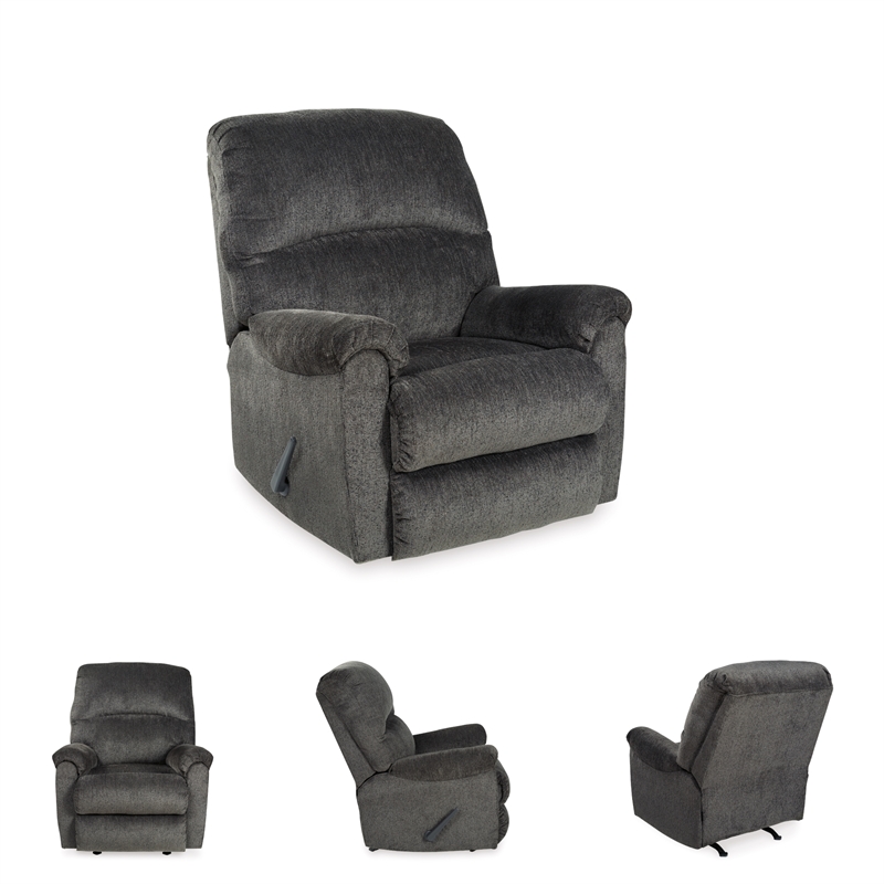 Signature Design by Ashley Ballinasloe Rocker Recliner in Smoke