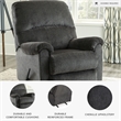 Signature Design by Ashley Ballinasloe Rocker Recliner in Smoke