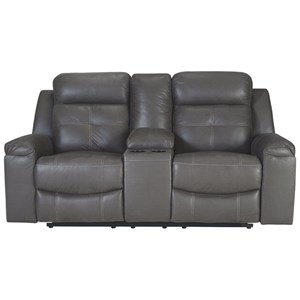 signature design by ashley jesolo reclining loveseat with console