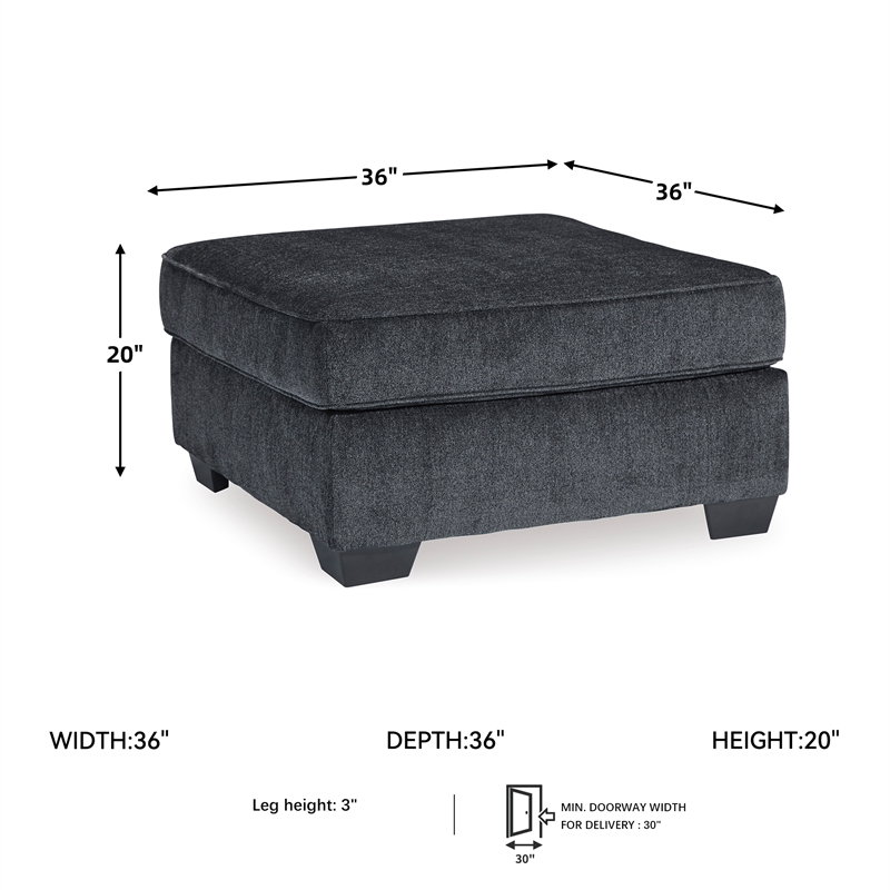 Signature Design by Ashley Altari Oversized Accent Ottoman in Slate