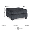 Signature Design by Ashley Altari Oversized Accent Ottoman in Slate