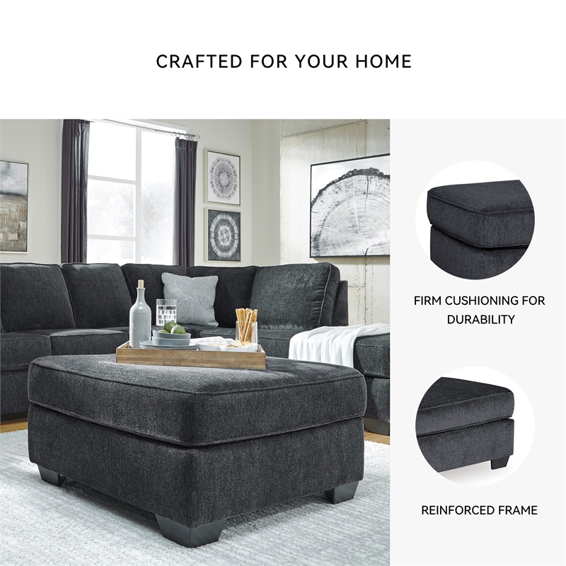Signature Design by Ashley Altari Oversized Accent Ottoman in Slate