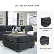 Signature Design by Ashley Altari Oversized Accent Ottoman in Slate